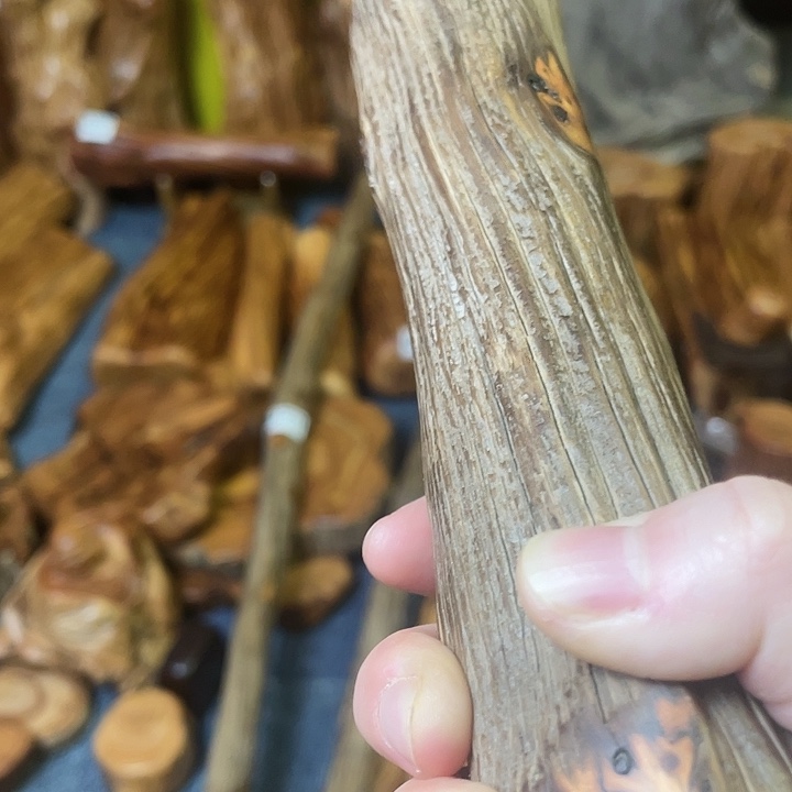 用***6大叶紫檀（黑酸枝木类）太行崖柏棍子