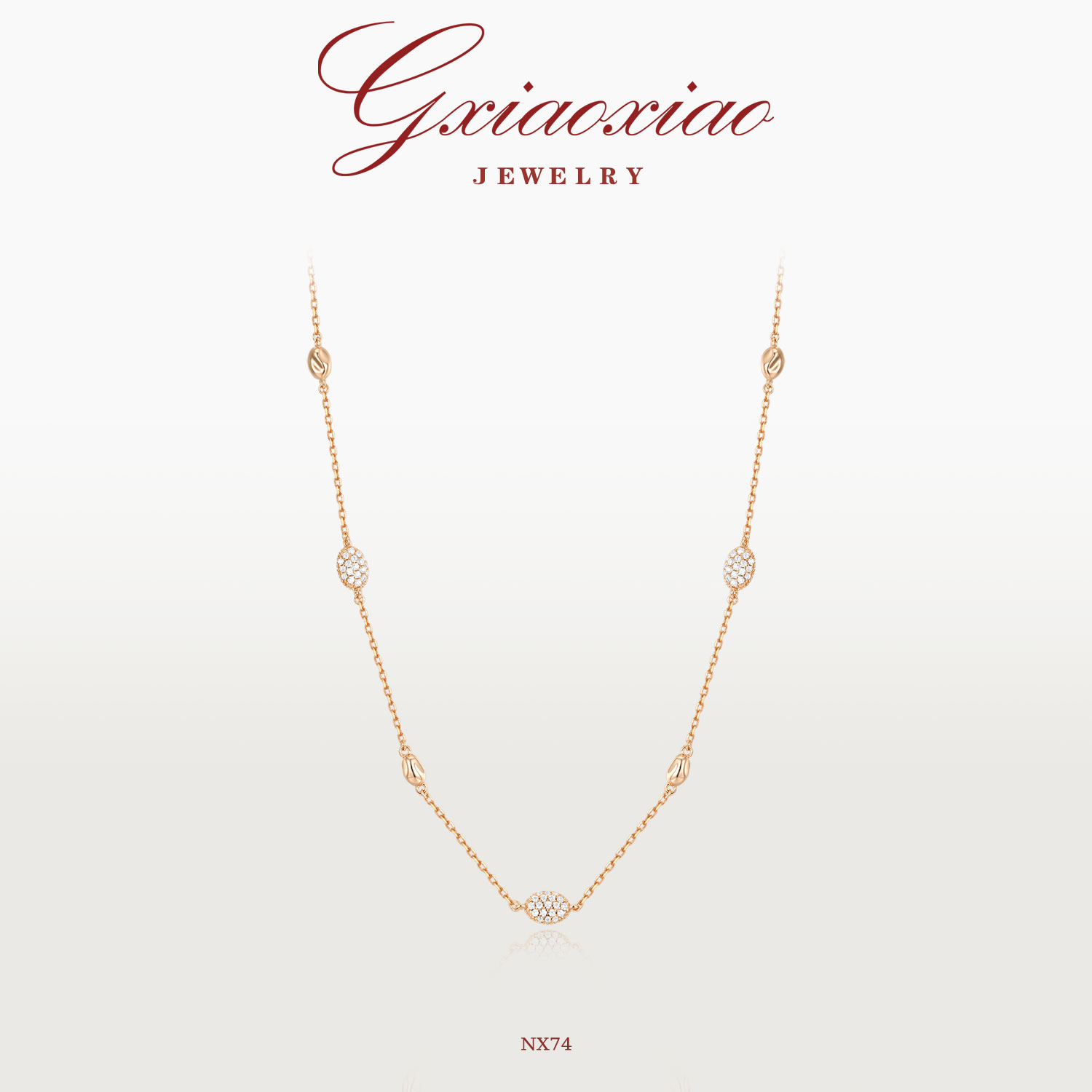 G XIAOXIAO 925银 镀K金 【连连相映】时尚气质百搭项链 NX74