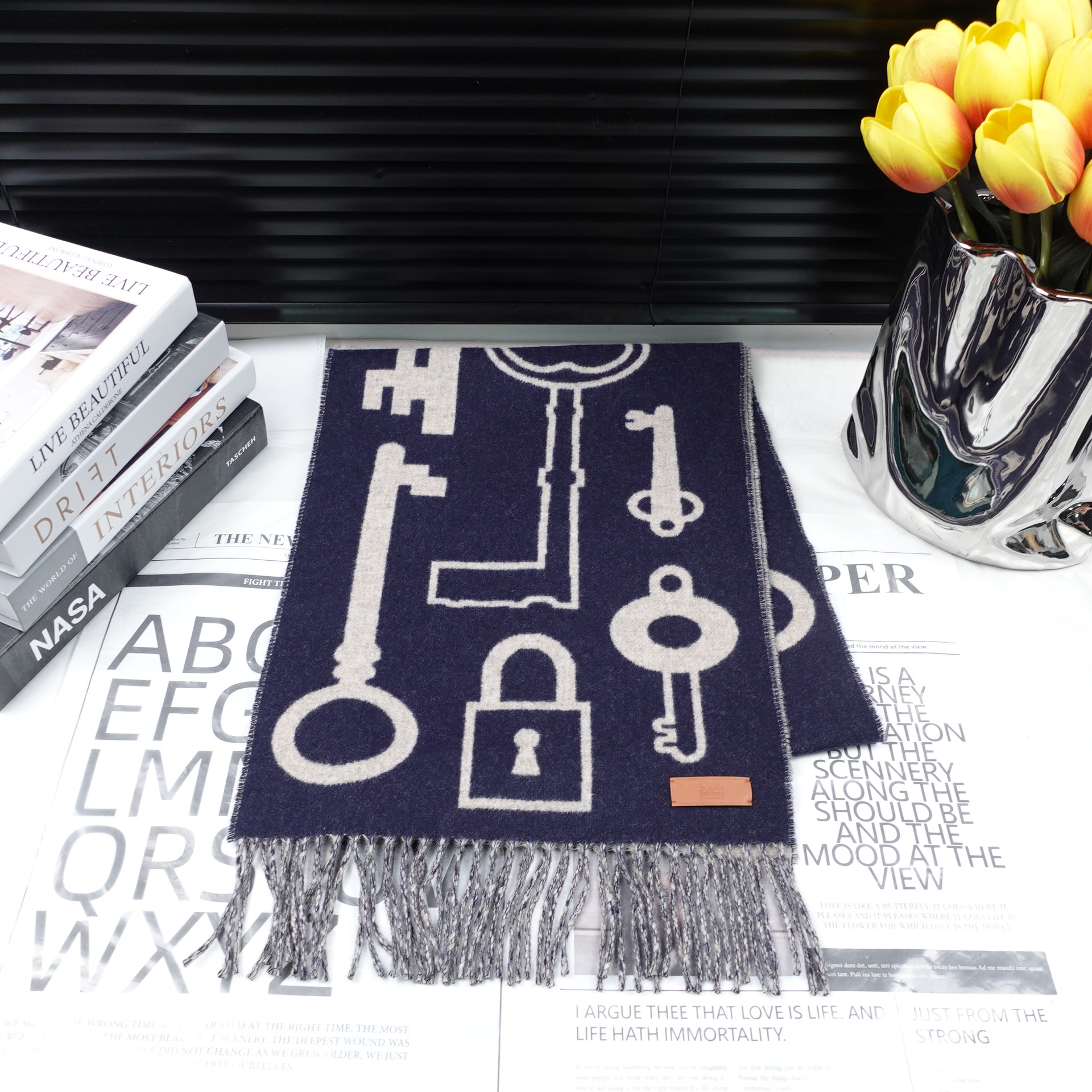 95新 Hermes/爱马仕 围巾/T10313800