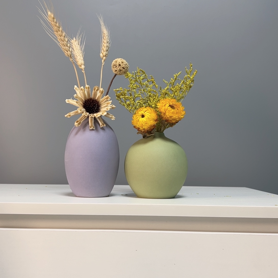 景德镇陶瓷花瓶景德镇手作陶瓷花瓶摆件无孔