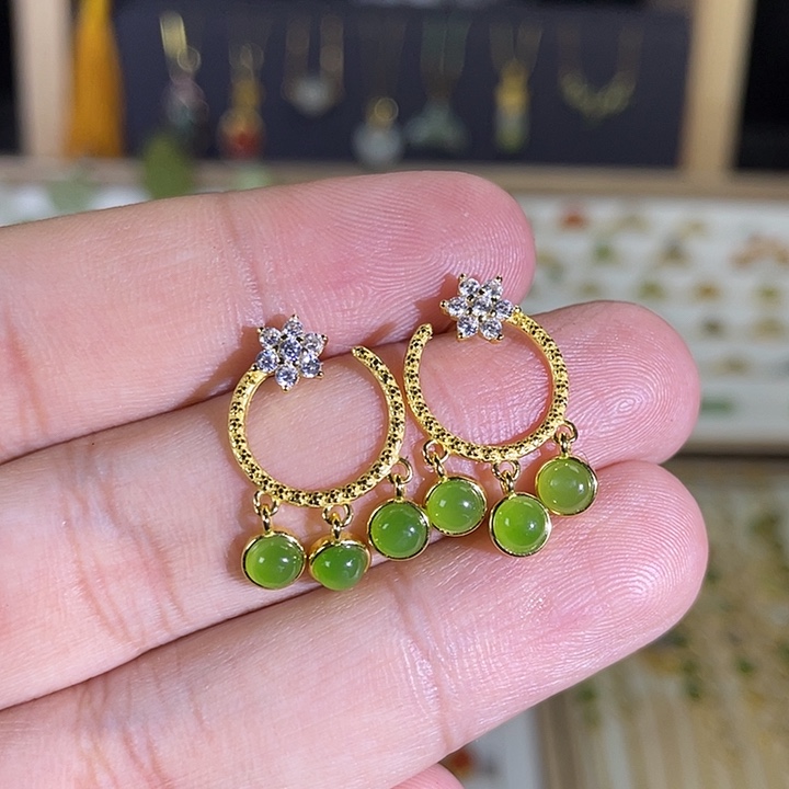 和田玉（糖玉）颈饰银S925镶嵌