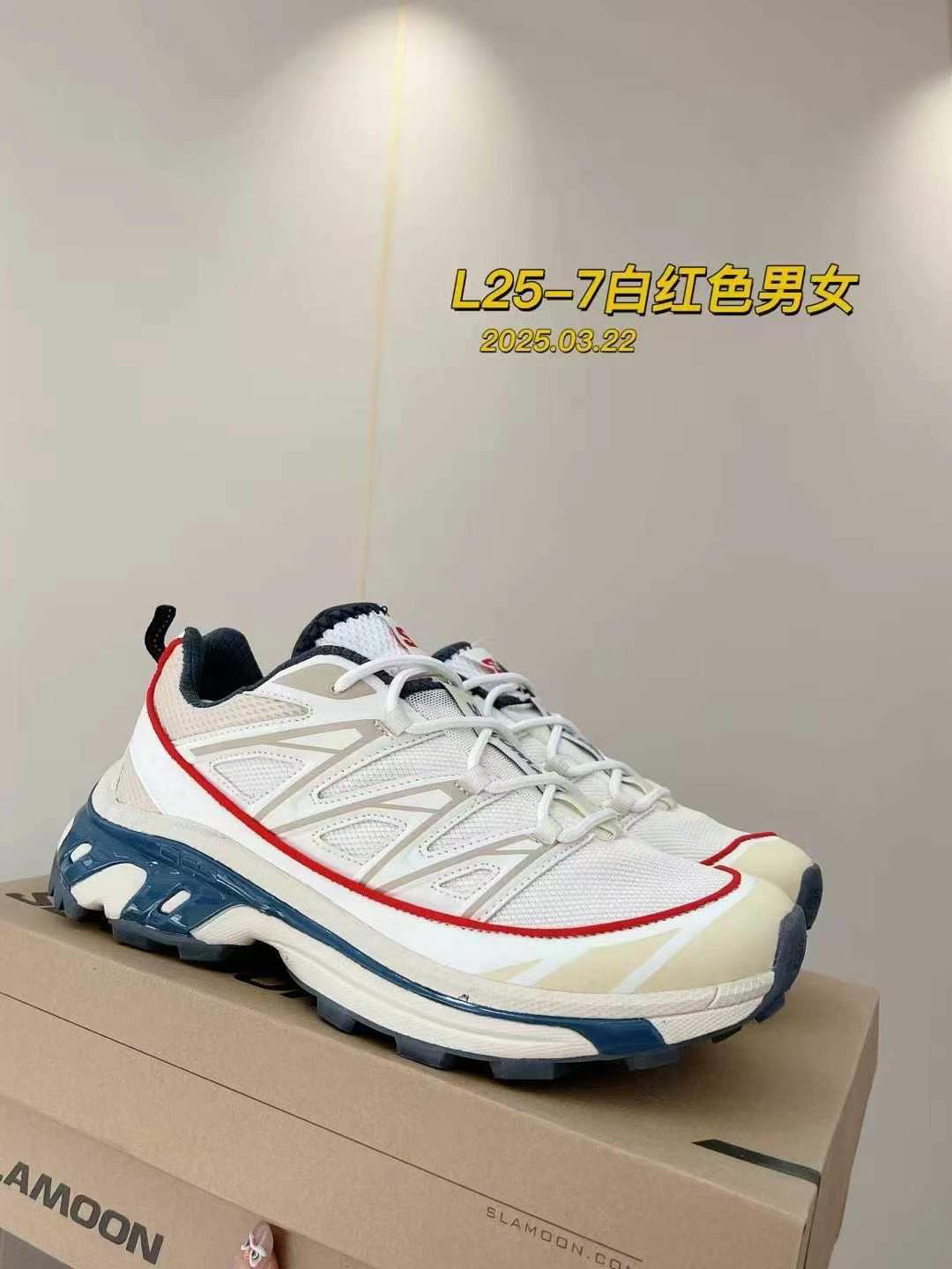SLAMOON白红配色偏小半码小哈士奇风格户外运动跑步鞋