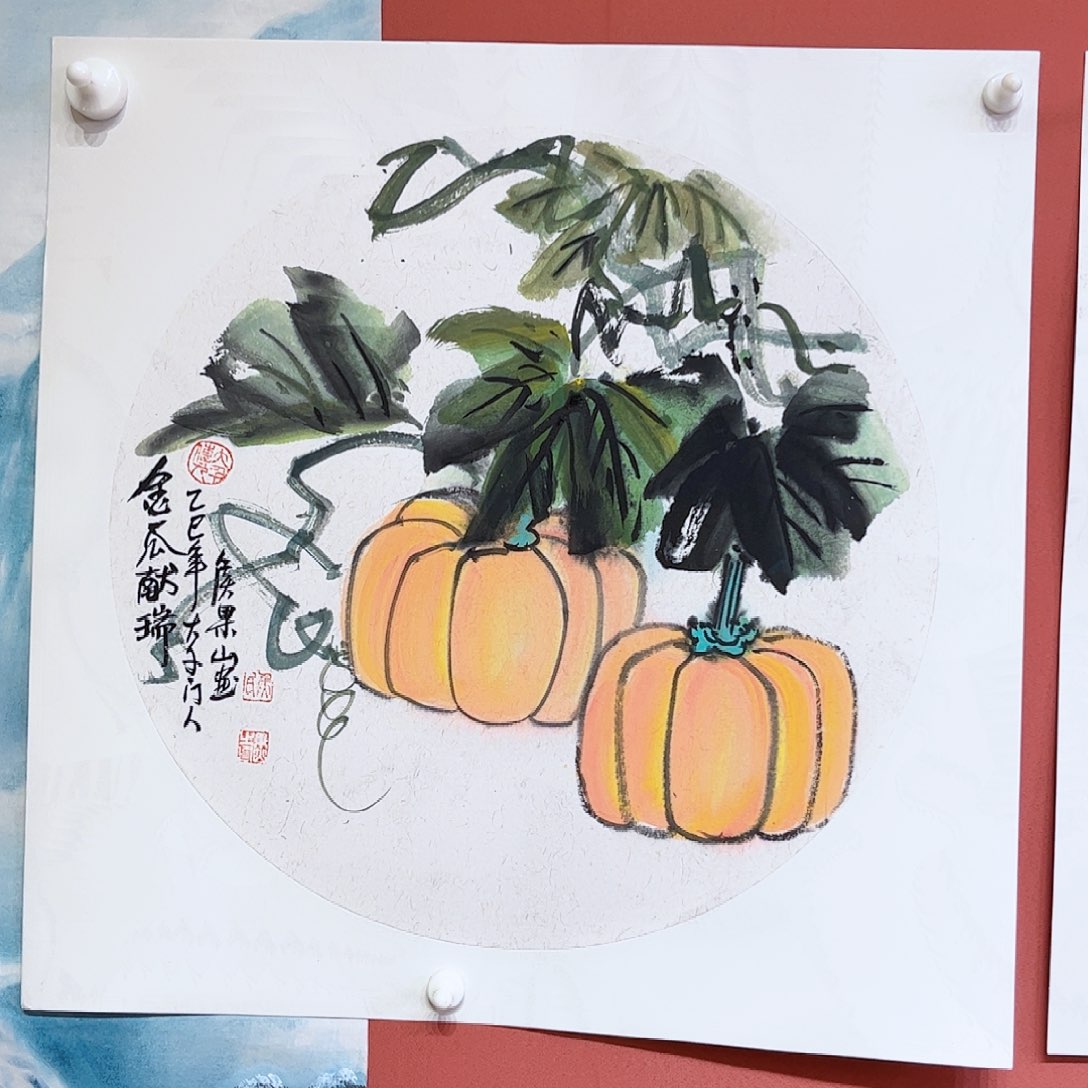 国画侯果山老师亲笔手绘作品朵 