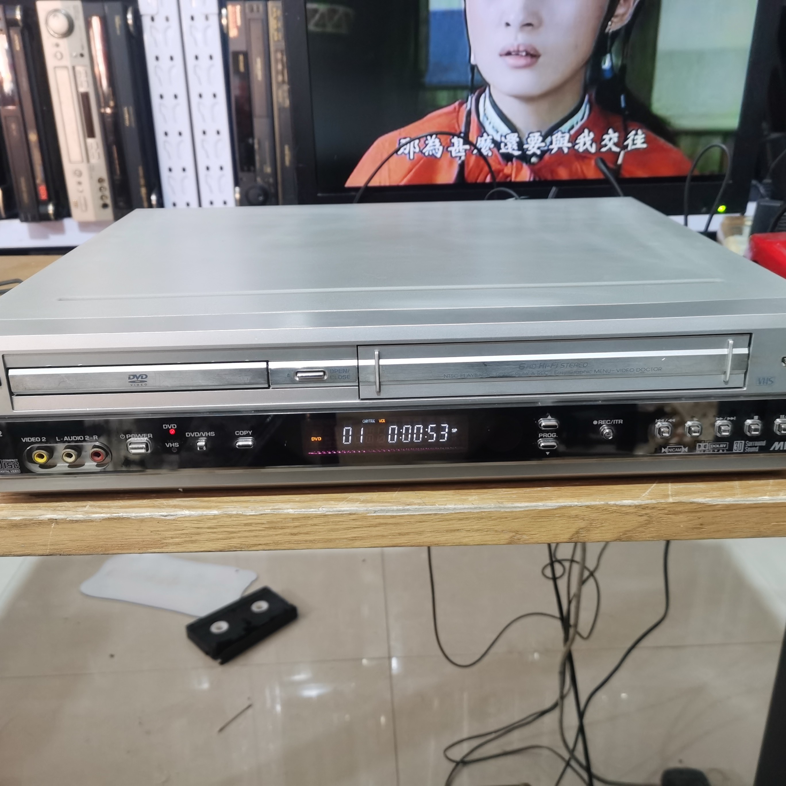 录像机一体机DVD录像带，没有遥控器运费自理。