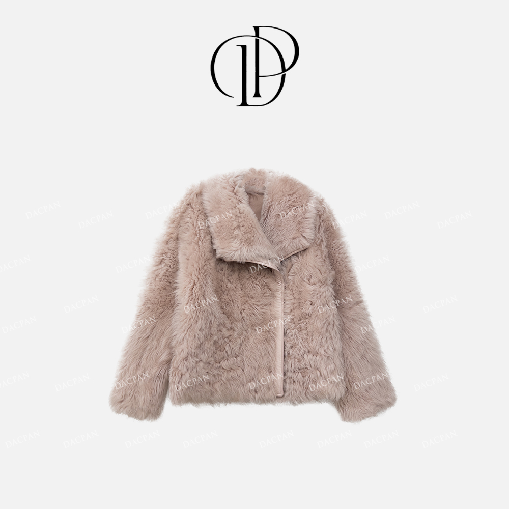 人造皮草 DACPAN-“流光瑰梦”一体托卡毛外套 2024/盼•PP 56180