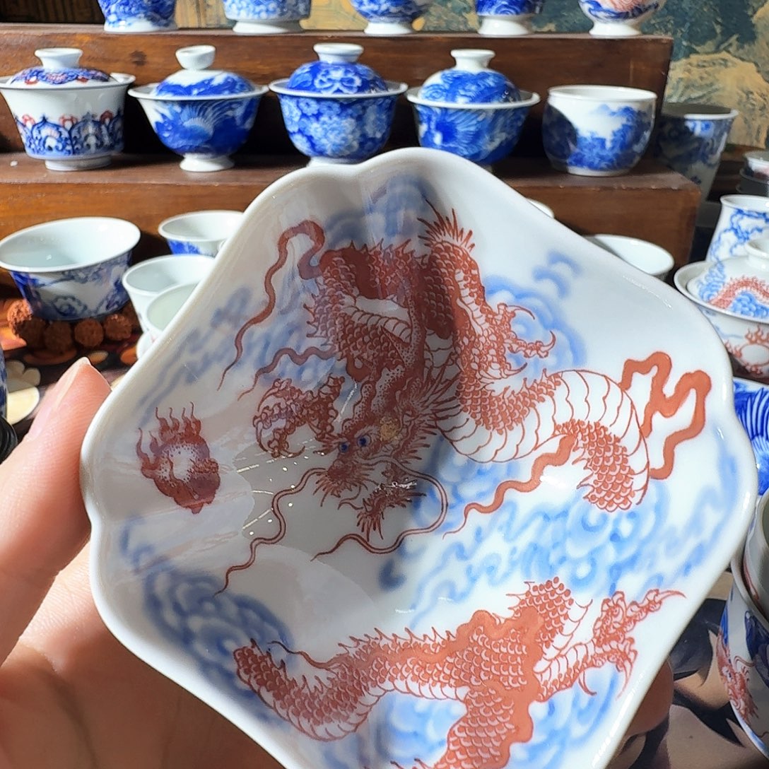 亦***夫泥塑龙杯手工手绘微瑕