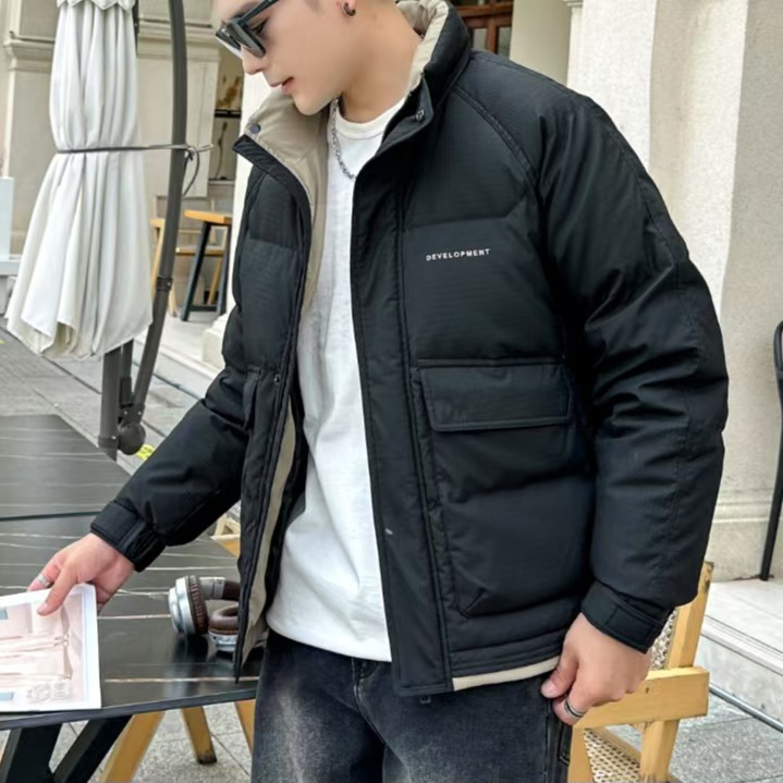 8053男士加厚面包服冬季新款潮牌保暖外套短款冬装