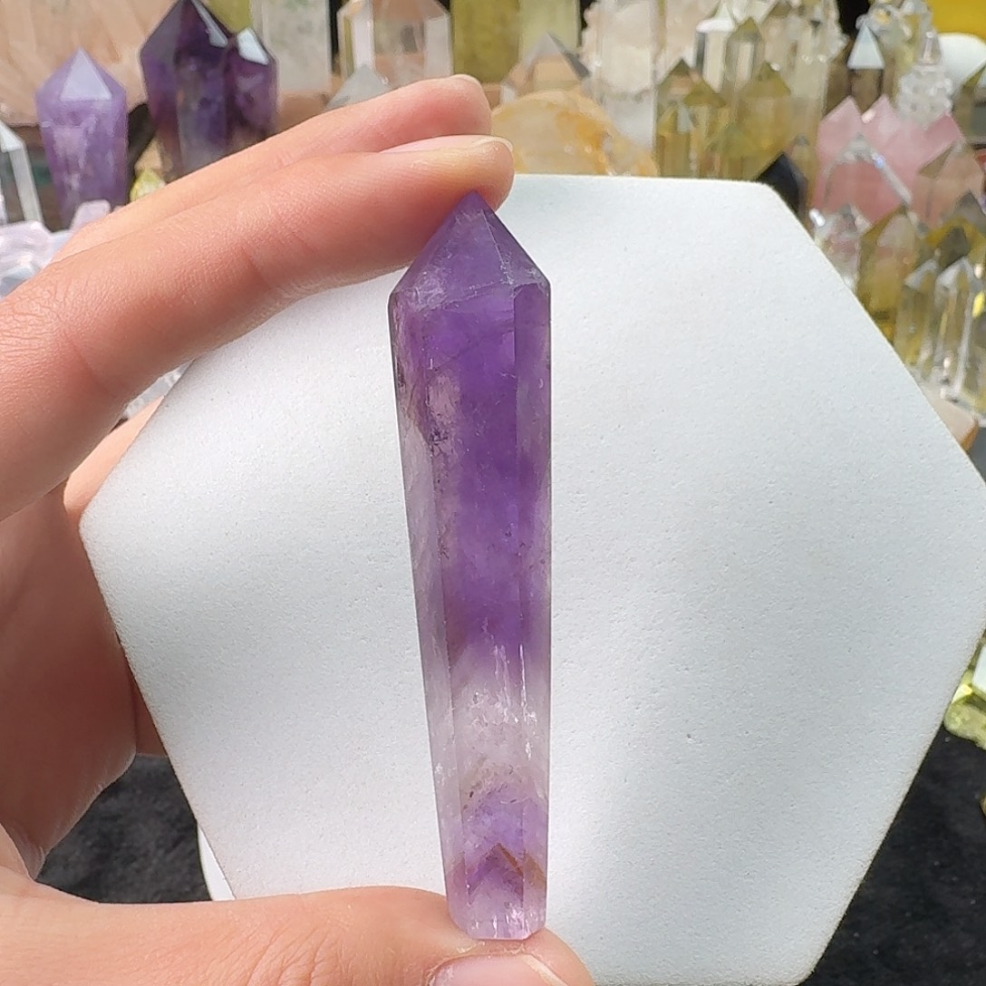 水晶未镶嵌珠宝半成品紫晶