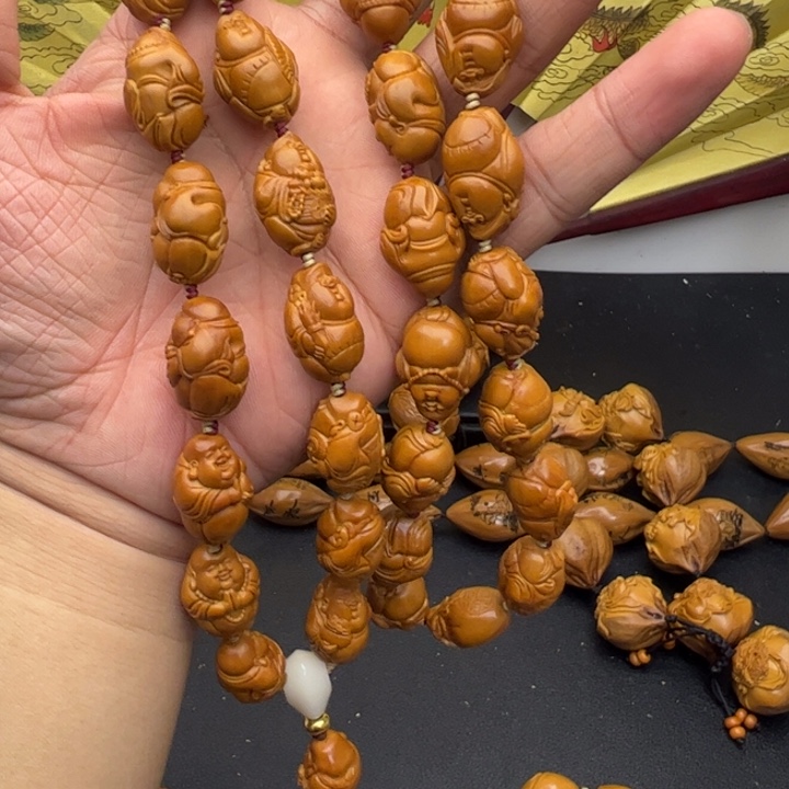 橄榄核手串/手链38颗财迷博挂铁盒