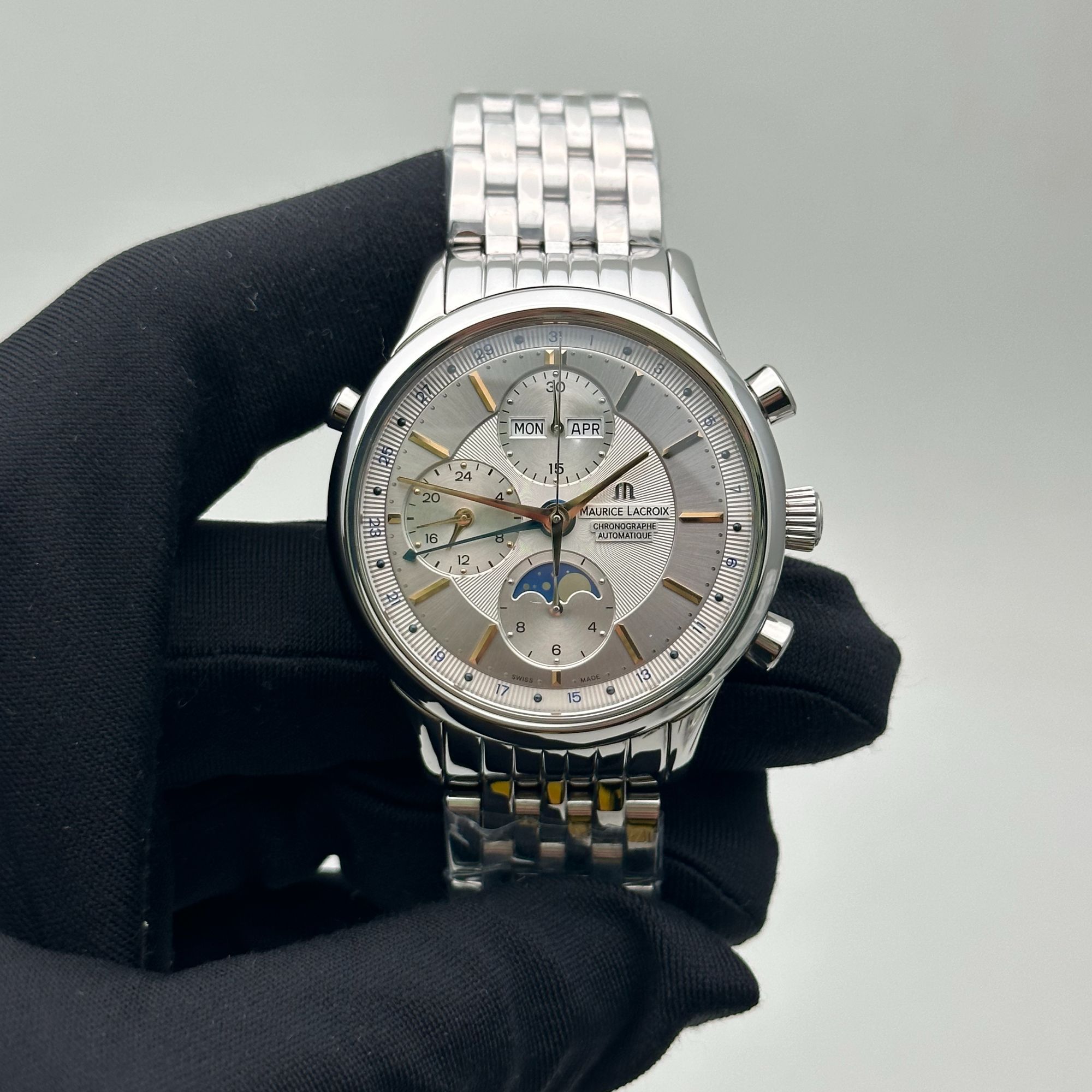 95新 MAURICE LACROIX/艾美表 典雅系列 自动  不锈钢  41MM