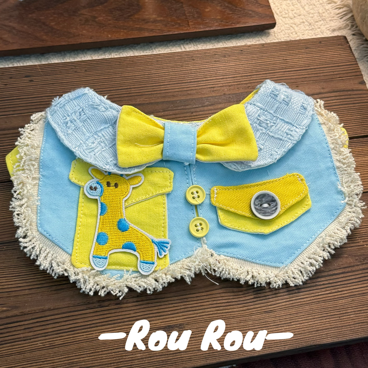 【RouRou-原创·版型】定做宠物口水巾-《软萌鹿宝》