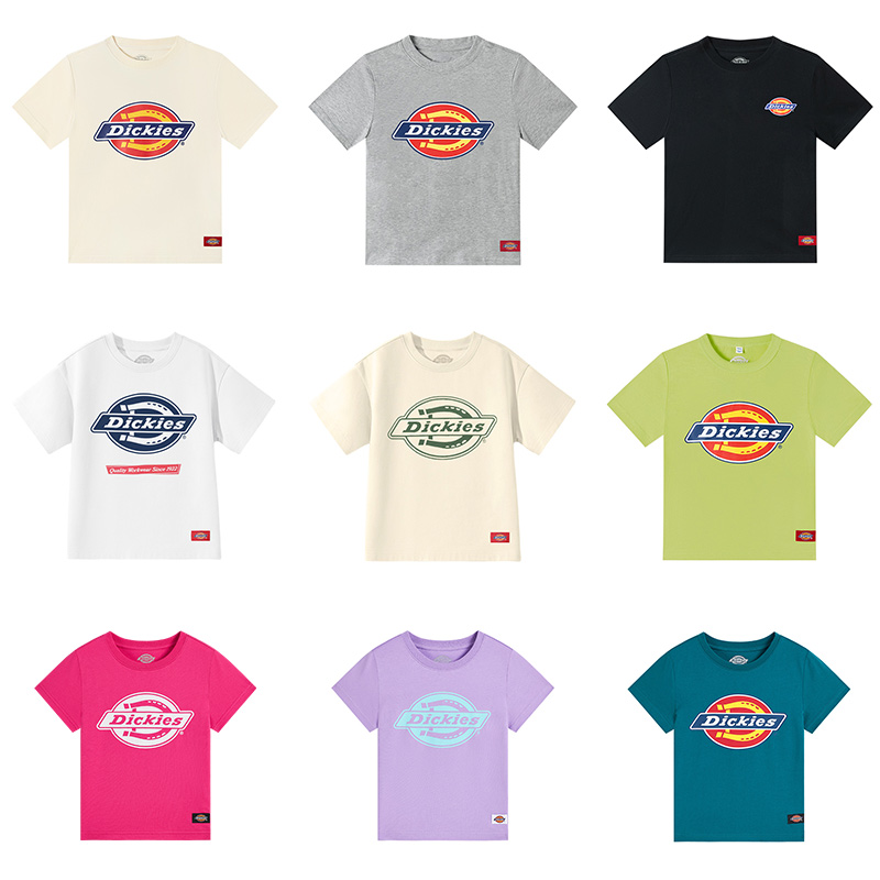 【夏季清仓合集】Dickies童装短袖男女童纯棉t恤美式潮流宽松圆领