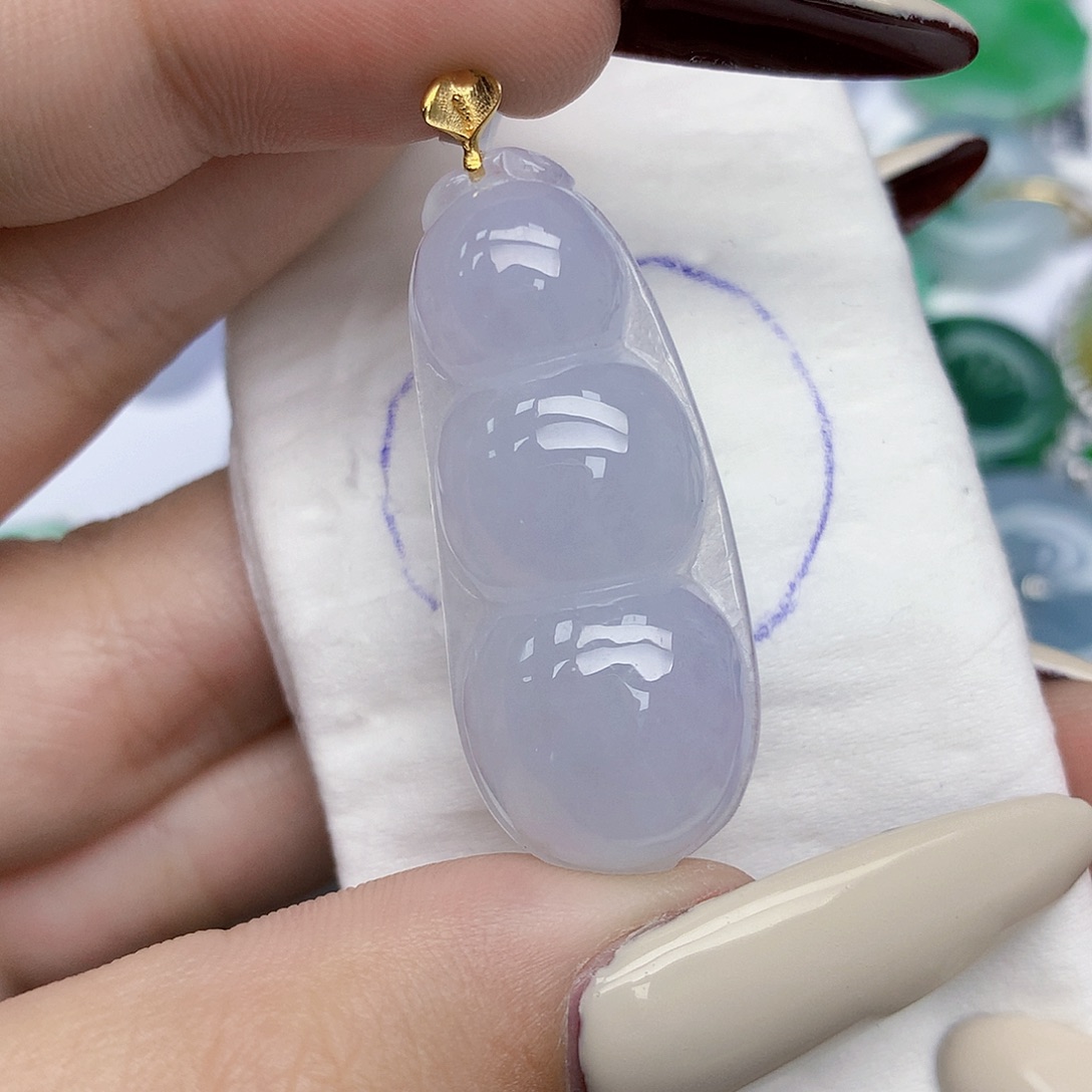 翡翠18K金镶嵌颈饰天然缅甸翡翠a货百元以上9元证书费自理