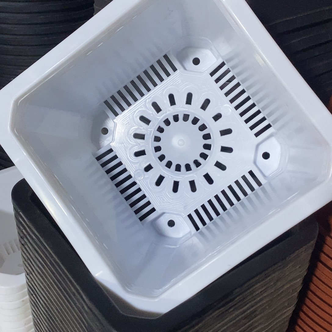 塑料新22公分白方盆6个 