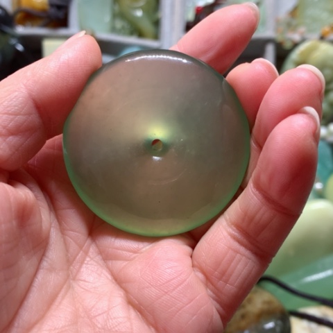 蛇纹石玉手把件未镶嵌