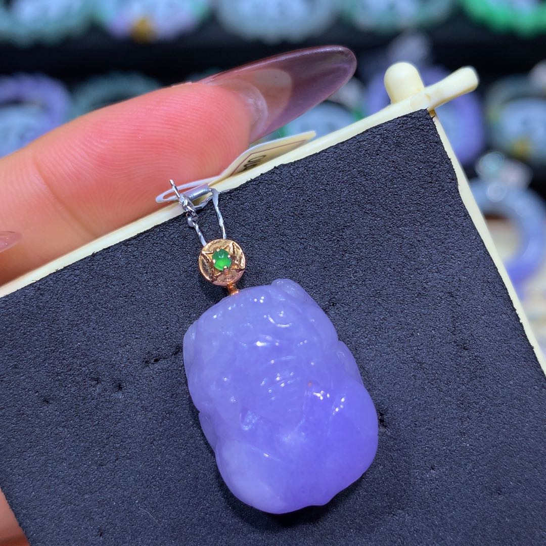 翡翠18K金镶嵌手链