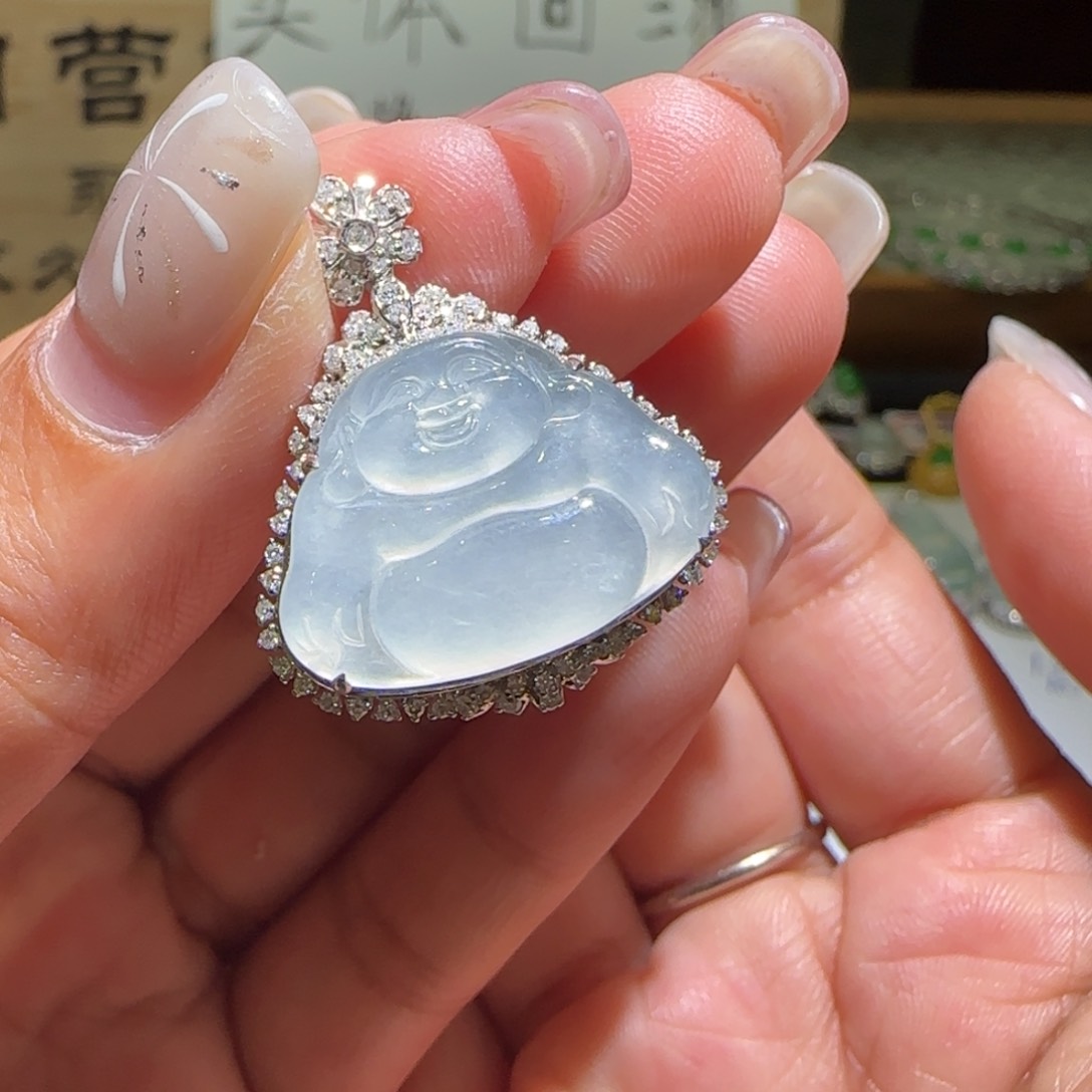 【闪购商品】翡翠颈饰18K金镶嵌缅甸