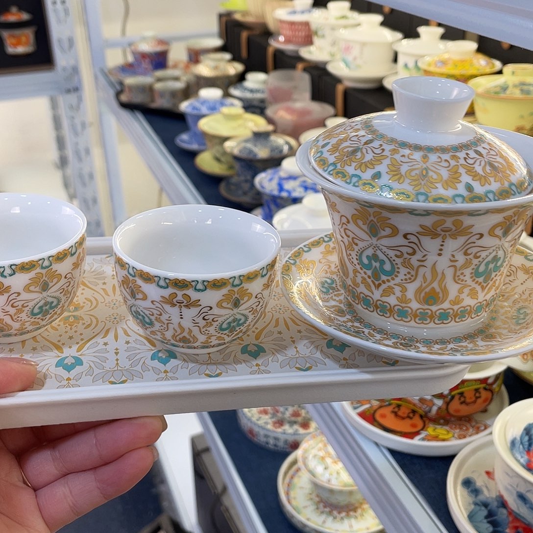 陶景德陶瓷盖碗茶具