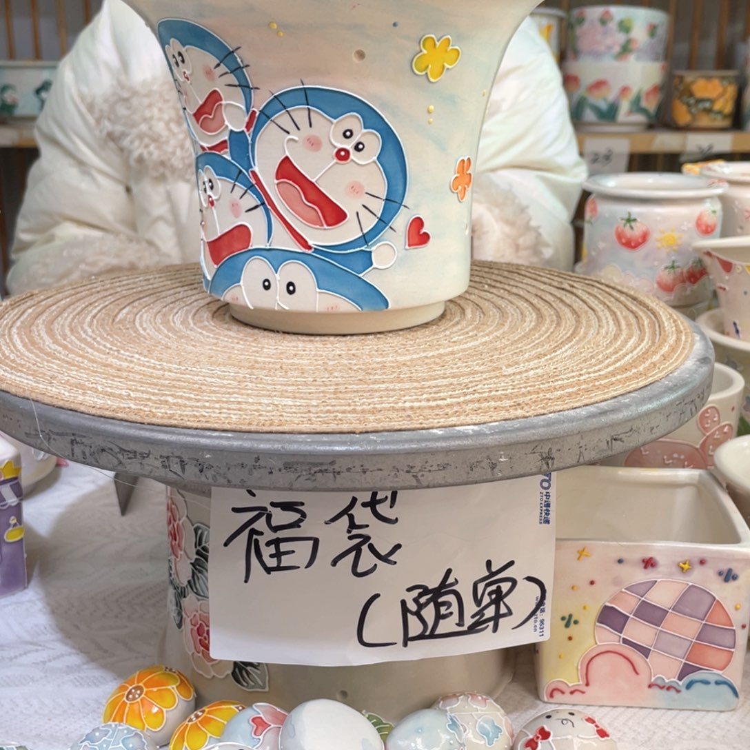 手绘手工制作陶瓷口17高13