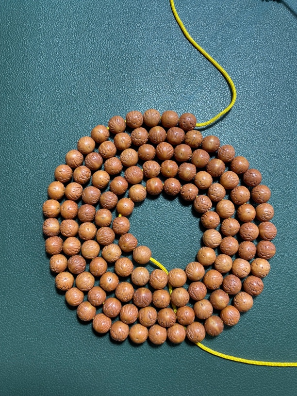 微磨文玩酸枣核108长串尺寸8.2➕