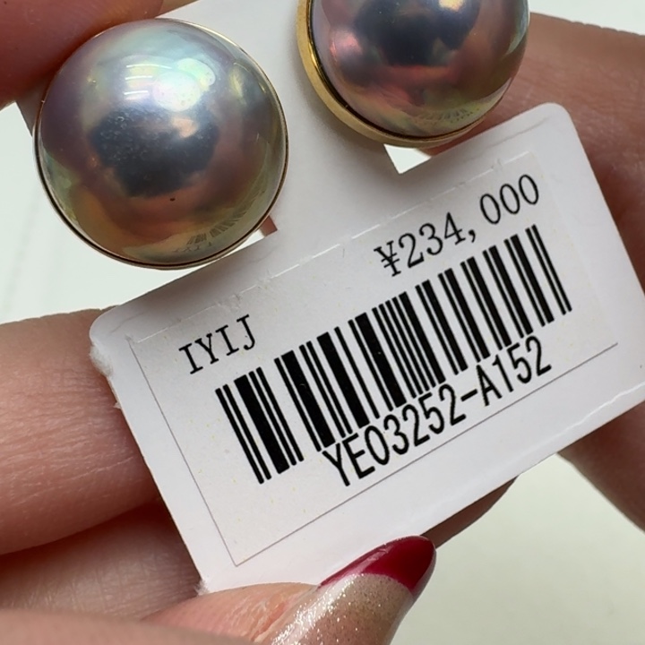 拼合珍珠（马贝珠）耳饰未镶嵌