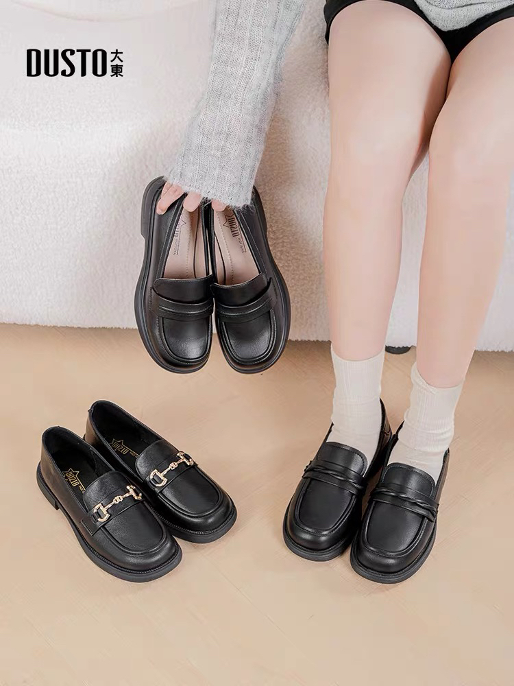 乐福鞋防滑搭扣黑色舒适休闲秋季厚底（主播喊名字按照编码下单）