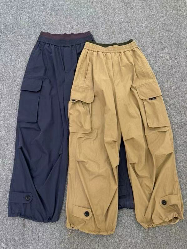 Cmt夏季宽松直筒工装冲锋裤女款休闲长裤