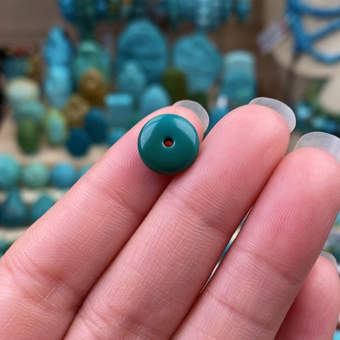 绿松石珠宝奇石未镶嵌10.5mm