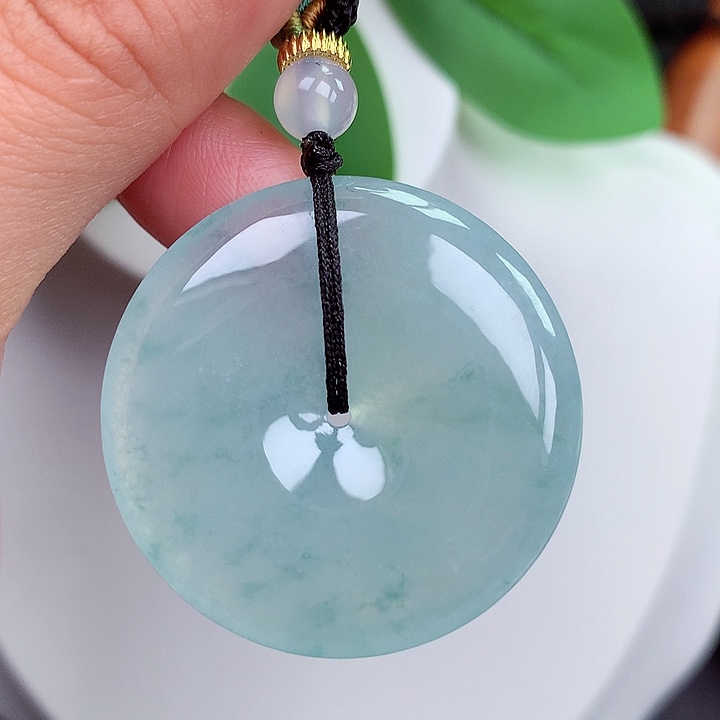 颈饰未镶嵌翡翠平安扣 34.9x6.0mm