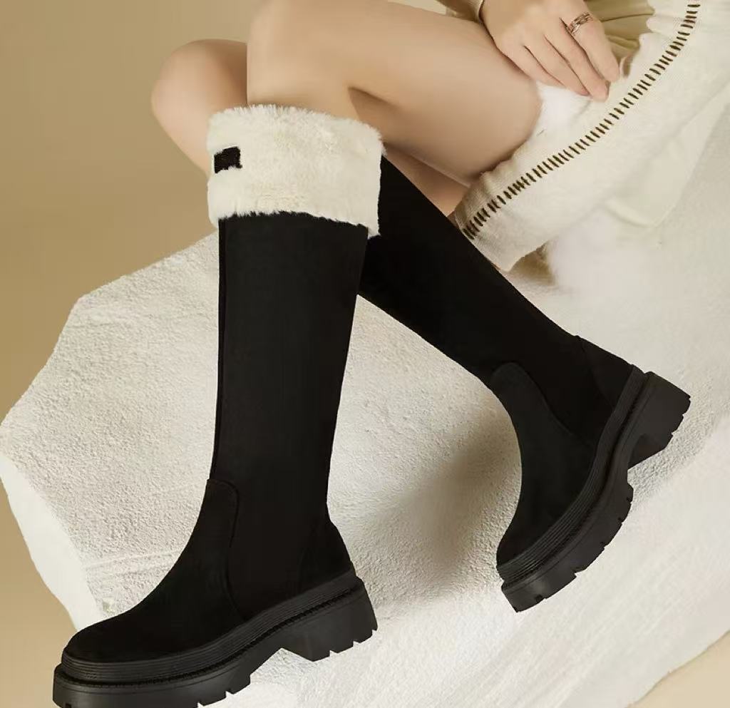 新品加厚女士休闲女靴冬季长筒靴时装靴009