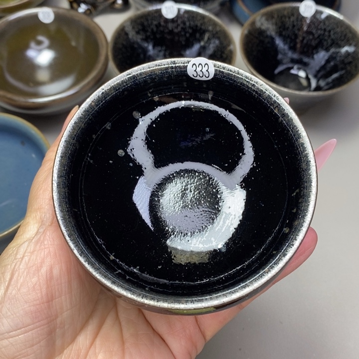 茶盏建窑建盏磨底柴烧主人杯微瑕