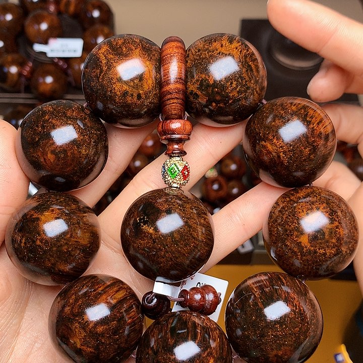 花梨木类手串/手链黄花梨风化料老挝花梨土埋料3.0