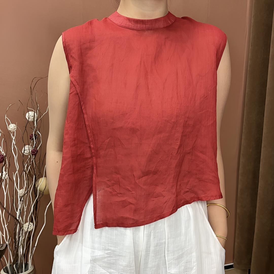 25660斜拼立领坎袖