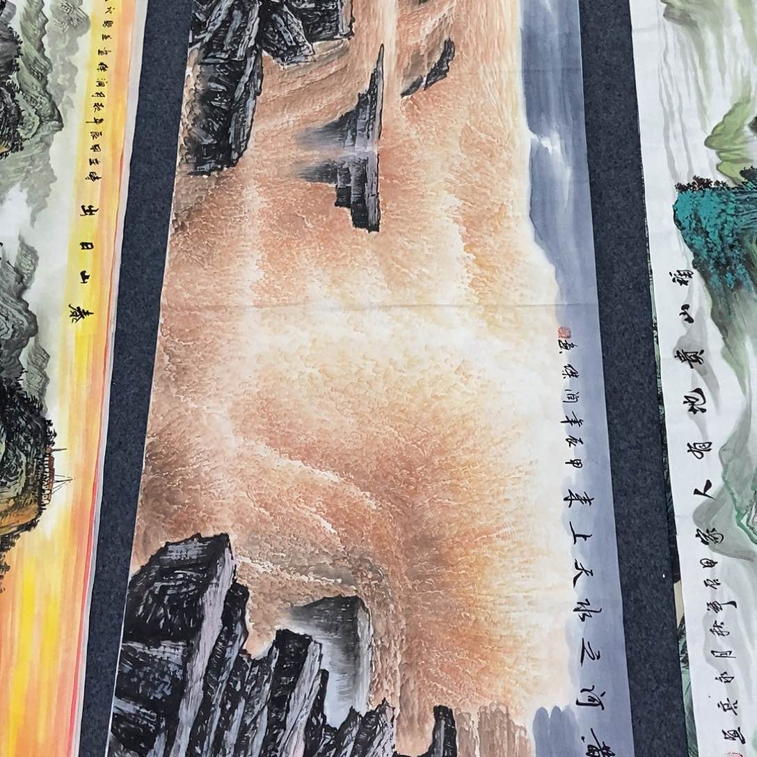 国画小六尺黄河一副