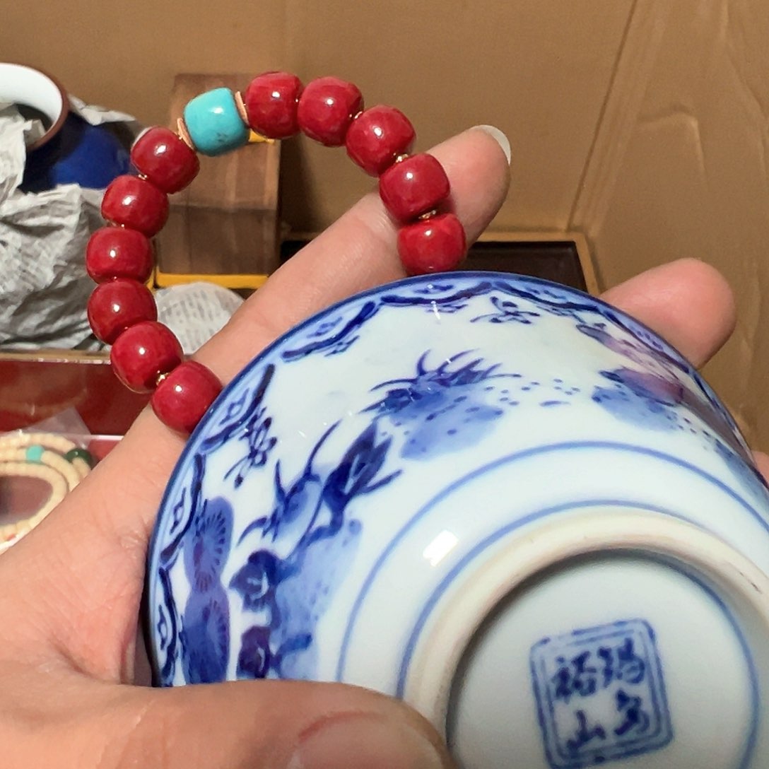 碟仔*。瓷器木器工艺摆件