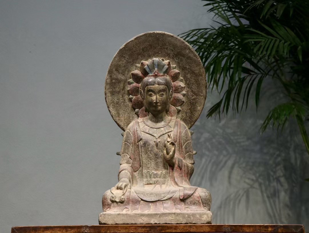 青石坐佛   （运费物流到付）