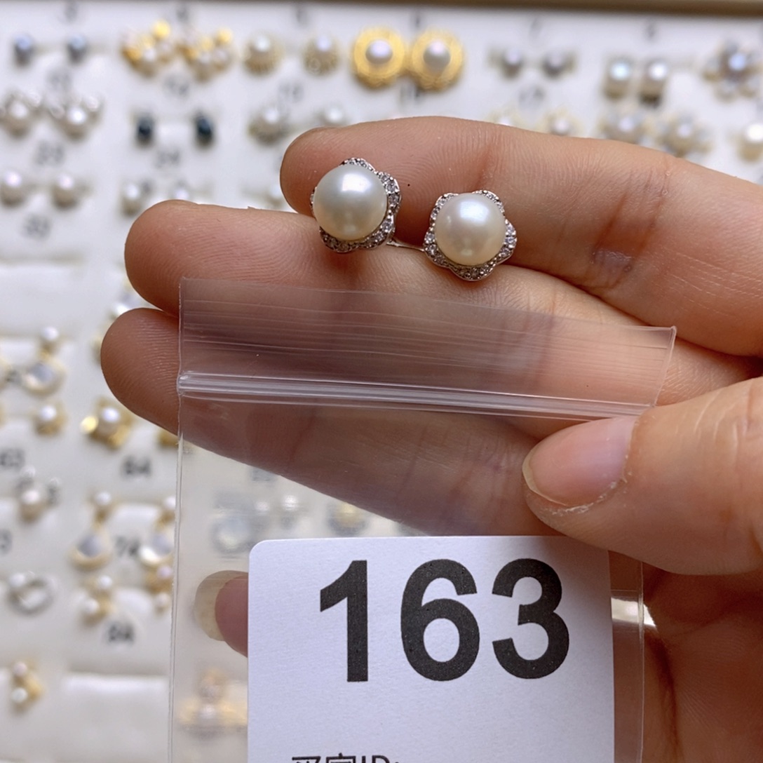 淡水珍珠颈饰银S925镶嵌163