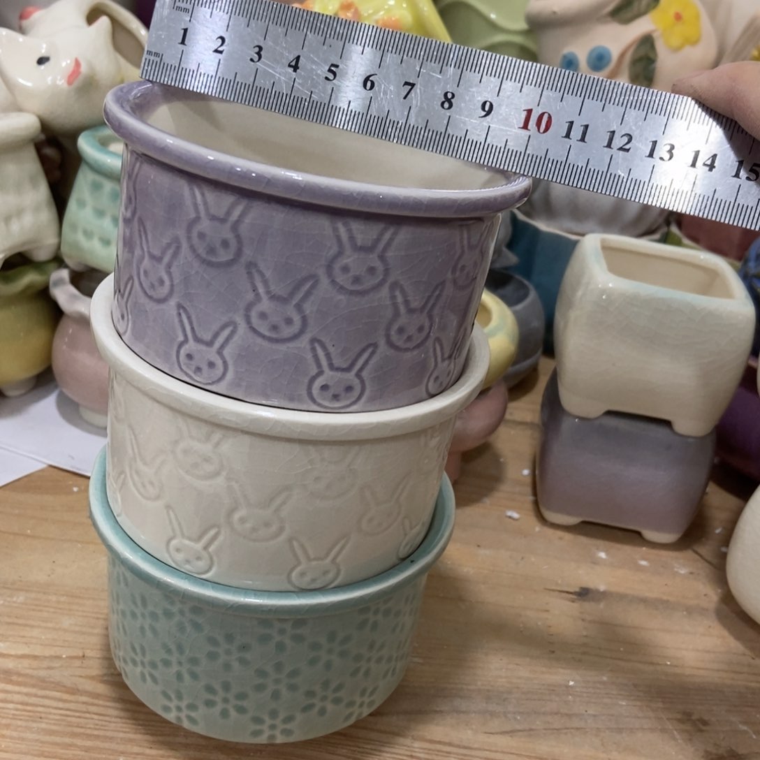 红陶高温陶瓷花盆