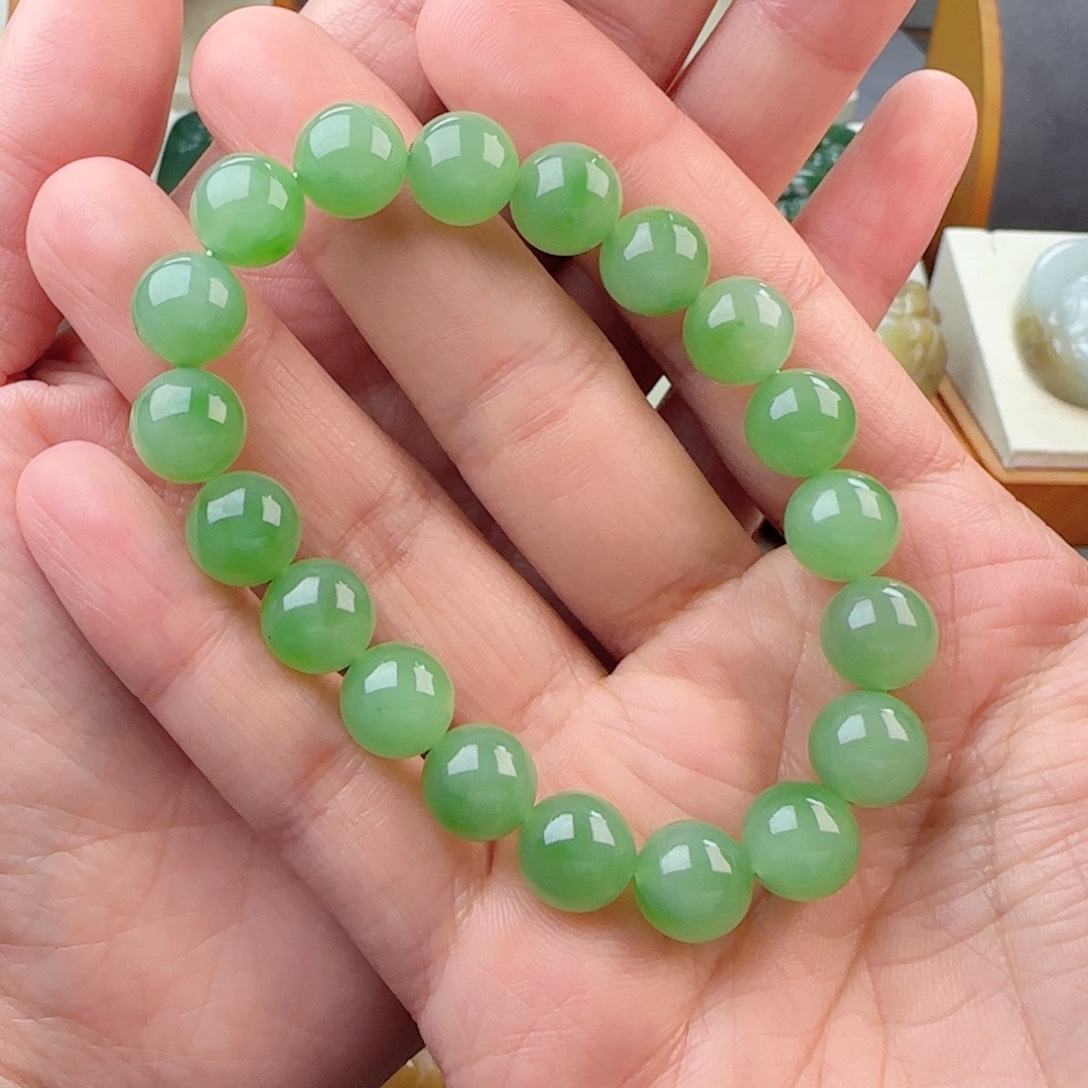 和田玉手链未镶嵌水**水