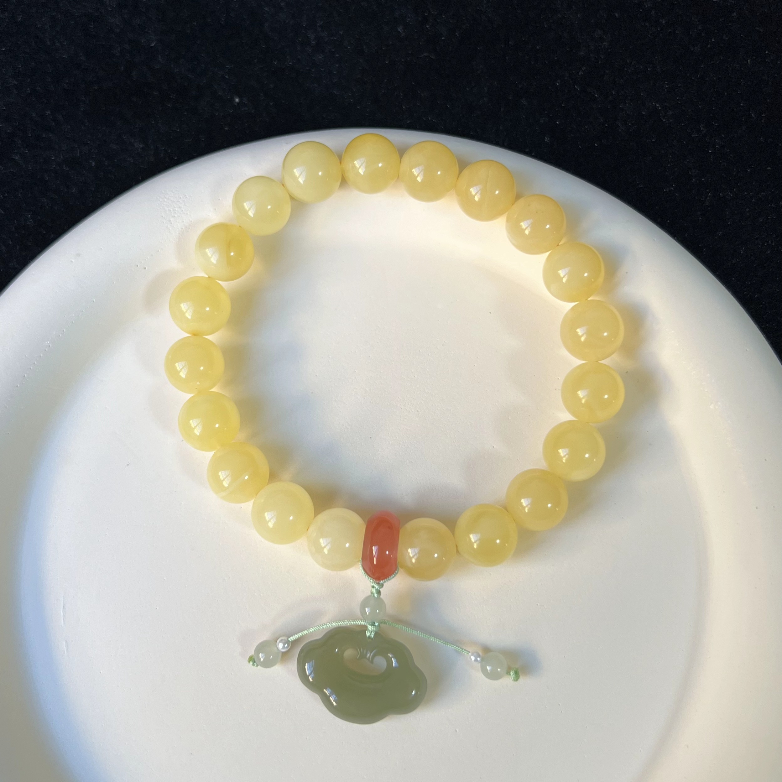 XA21天然俄罗斯原矿蜜蜡手串男女同款 精致 小众