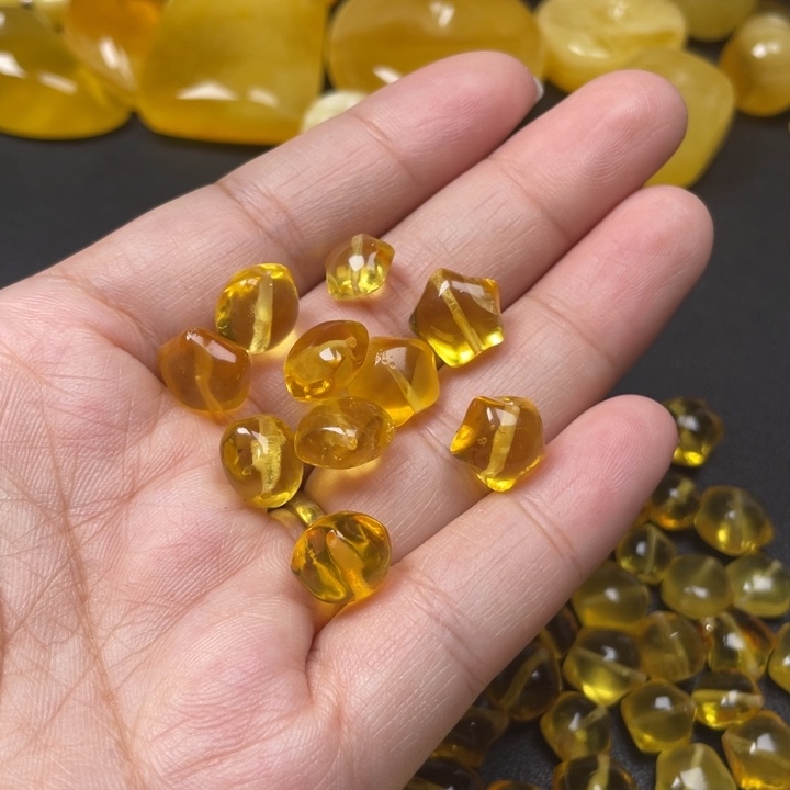 琥珀未镶嵌裸石星星5g