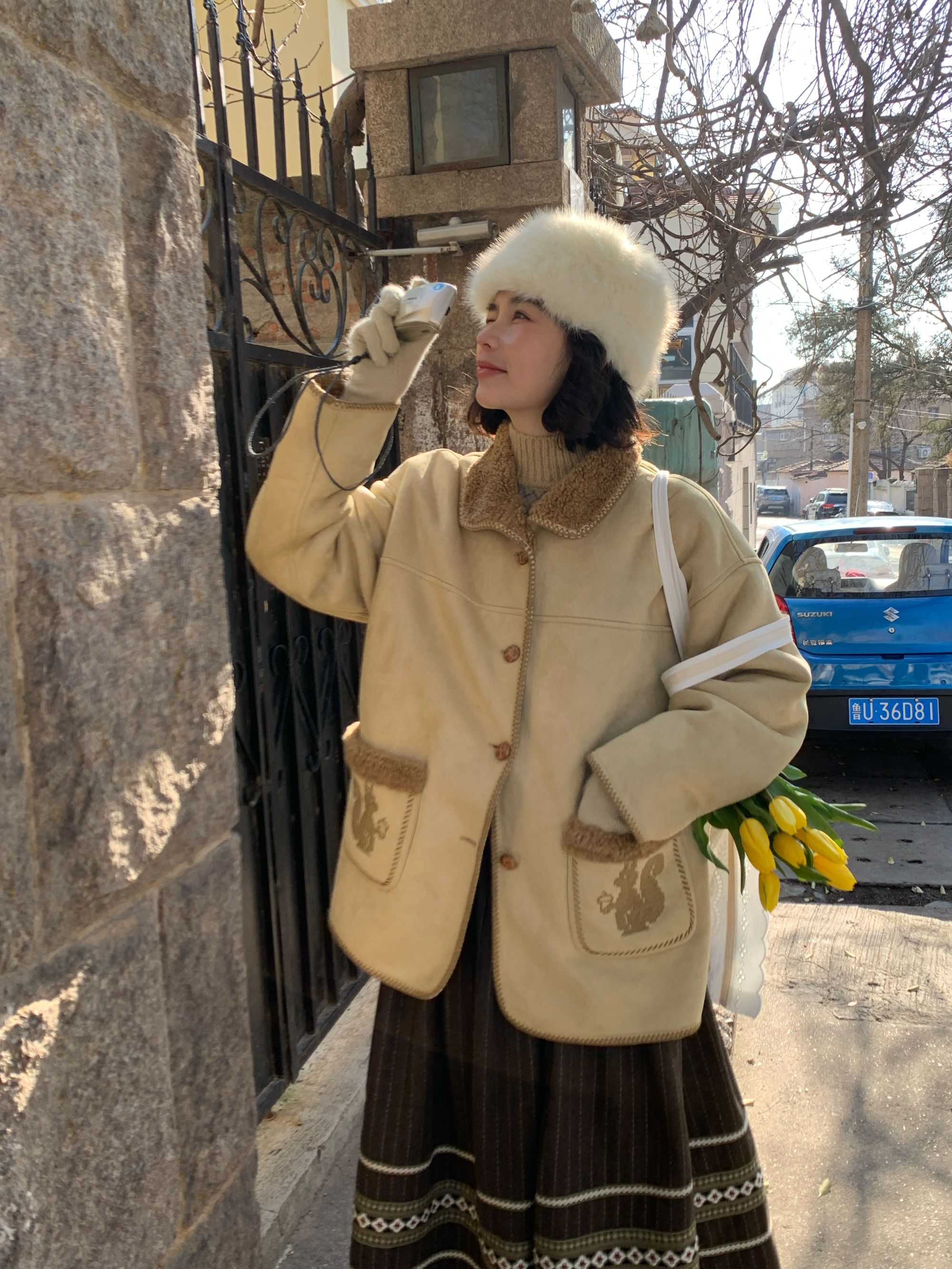 秋屿moment 自制 秋冬宽松保暖设计感通勤外套