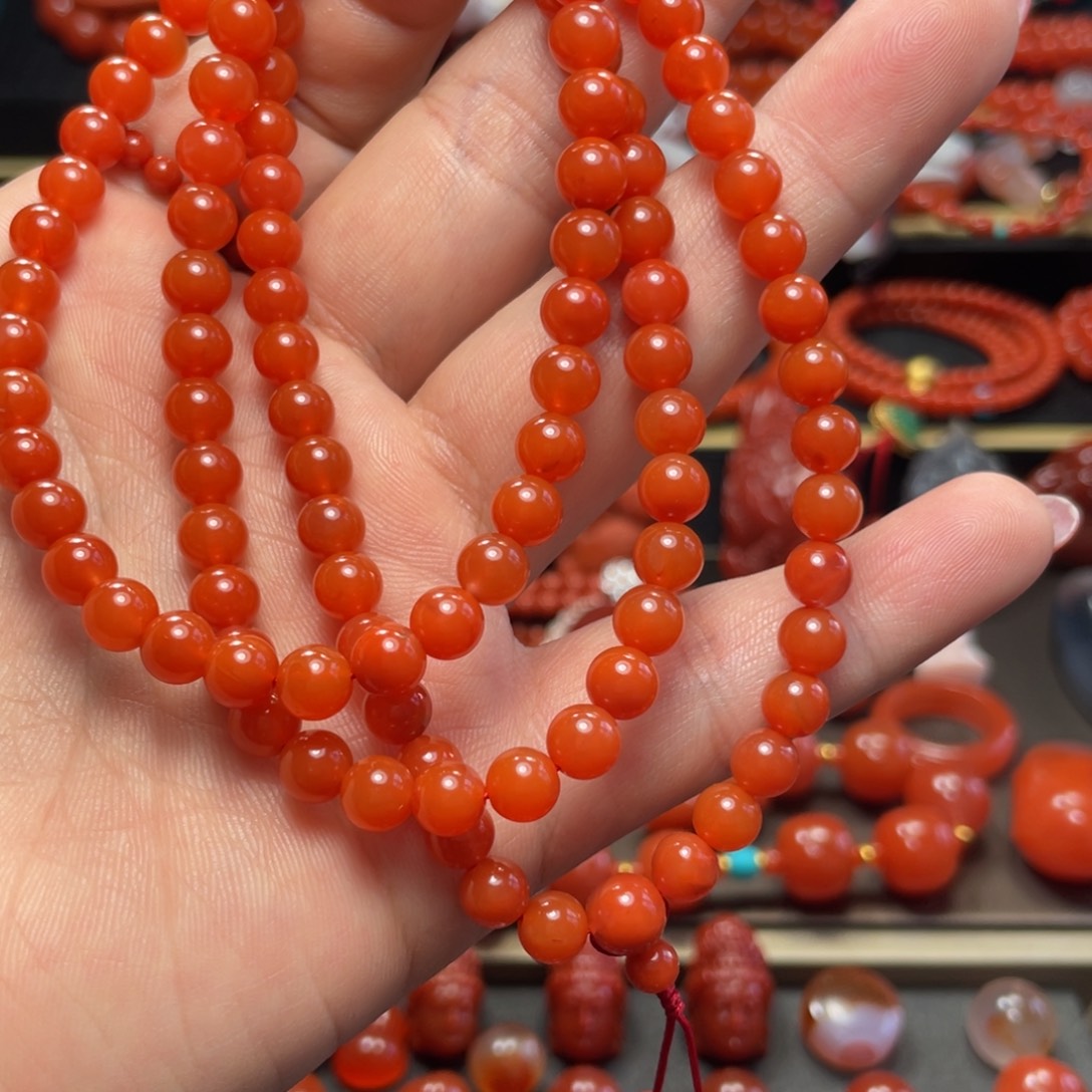 南红玛瑙未镶嵌108串6mm