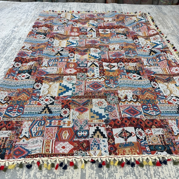 复古民族风餐桌布波西米亚流苏茶几盖布轻奢高级感布艺150*2.20米