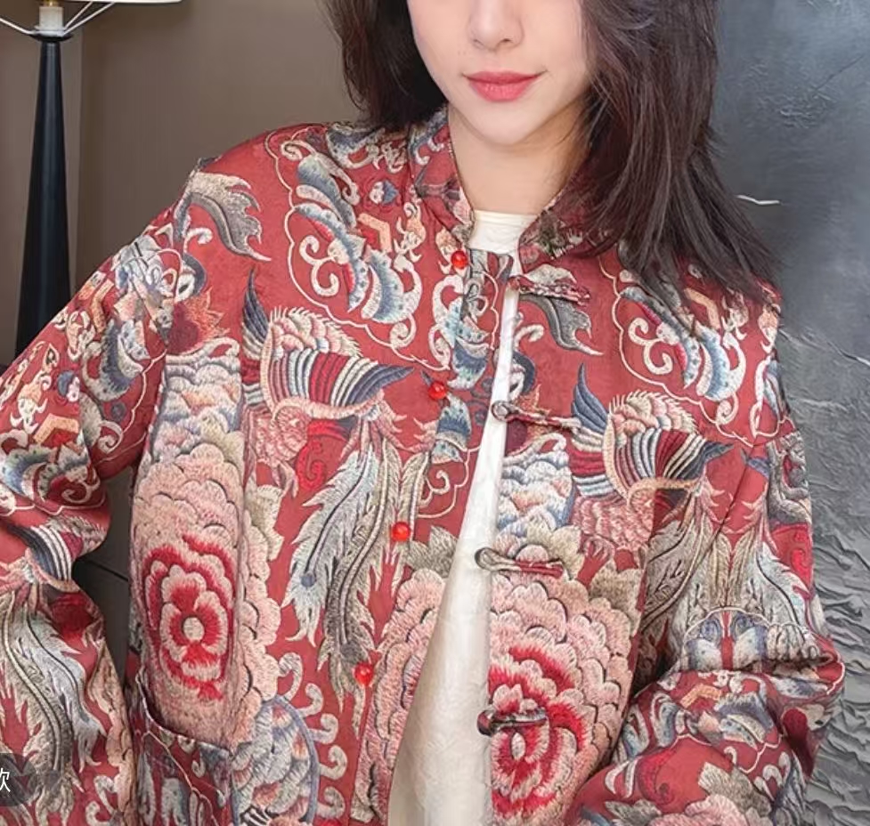 新国风新中式春季新款提花上衣2025C1931—香雪