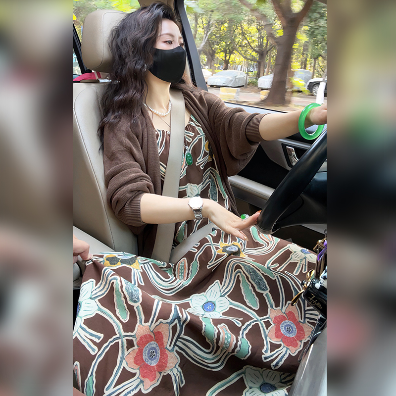 【Linda姐高端线】夏季新款气质慵懒高贵吊带连衣裙子AS6LDD0003