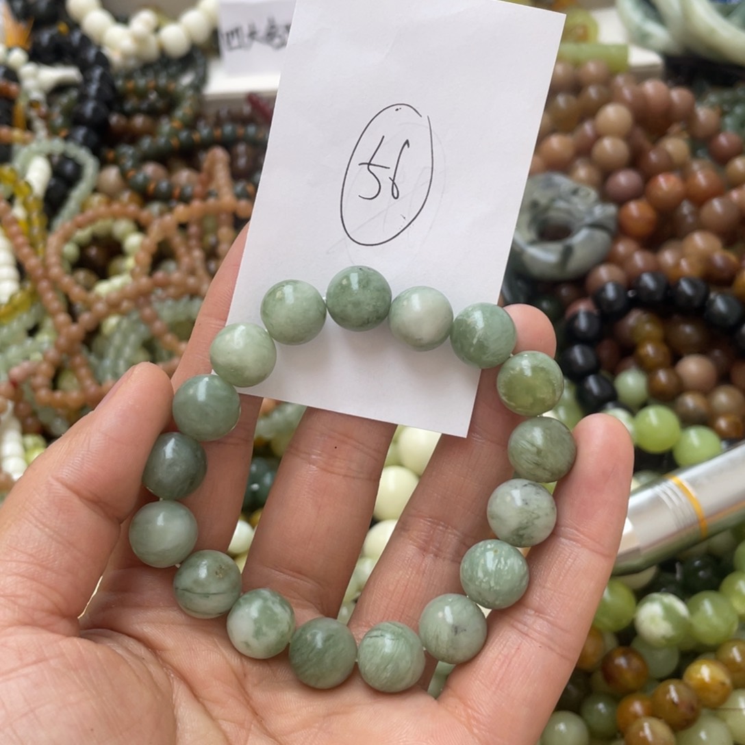 蛇纹石玉手链合金