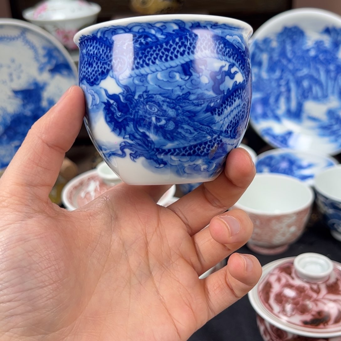 瓷片雀景德镇手工手绘陶瓷