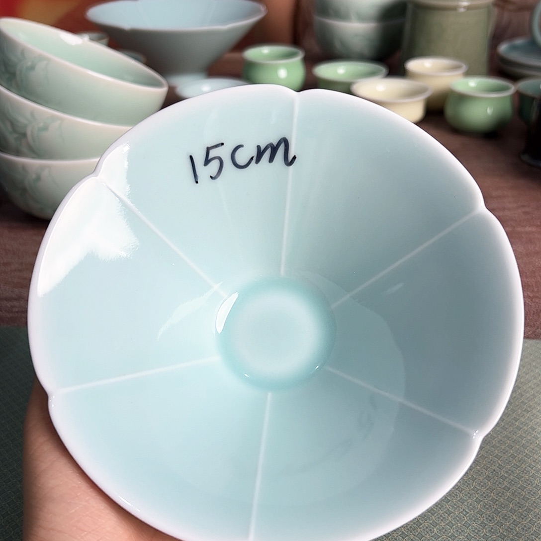 龙泉云间青瓷小米茶器