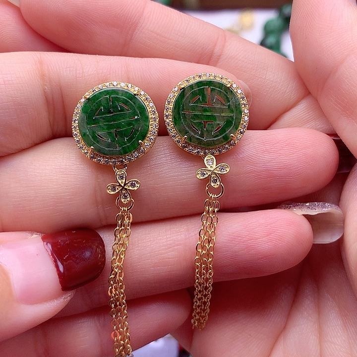 翡翠颈饰银S925镶嵌翡翠